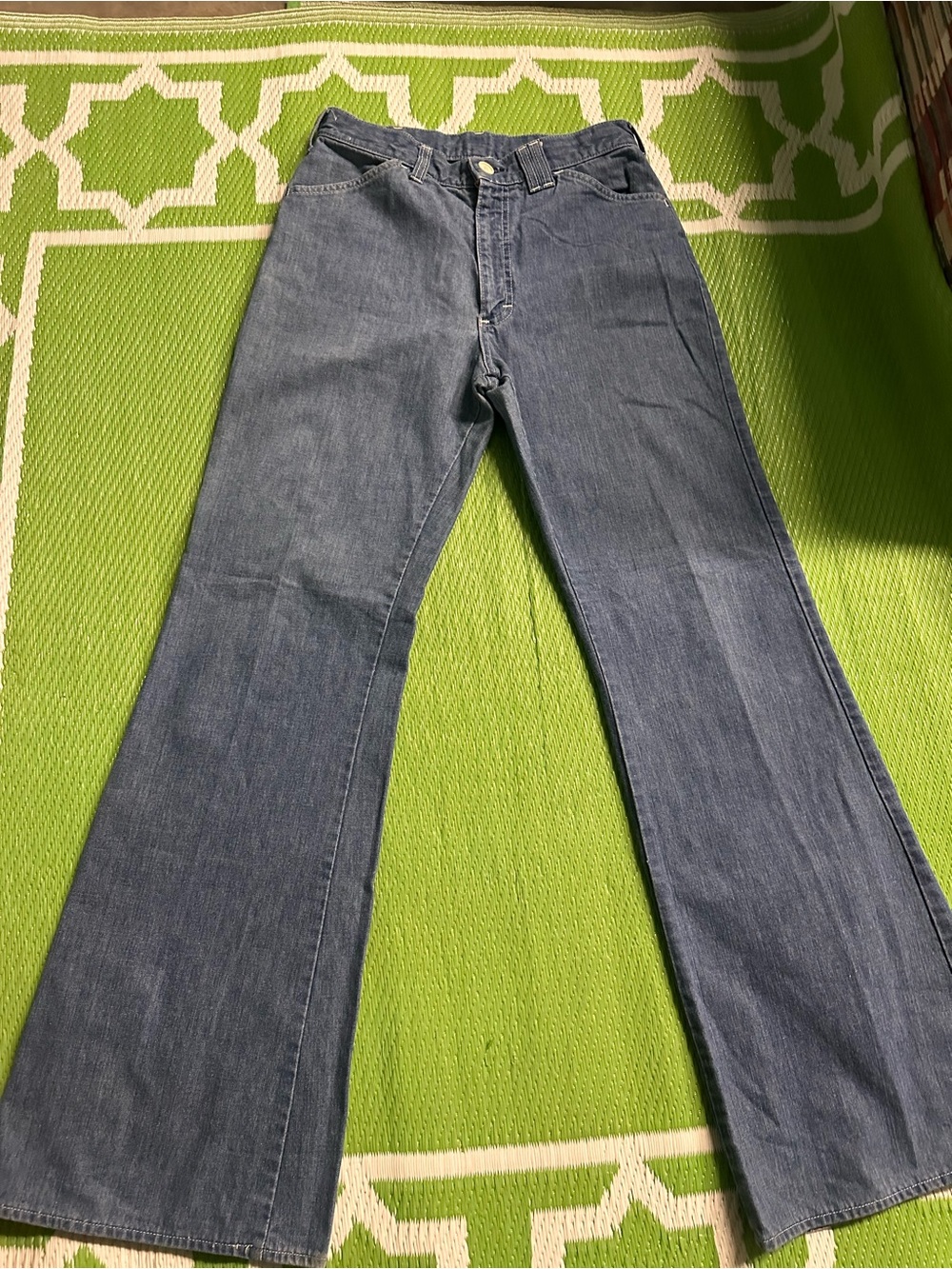 Lee Women's Blue Flared Wide-Leg Jeans vintage 1970